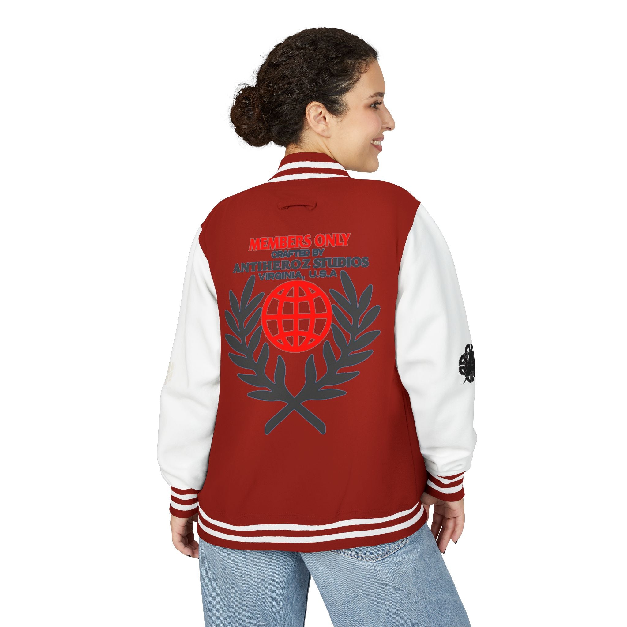 Members Only Letterman Jacket — Globe Crest Varsity Jacket