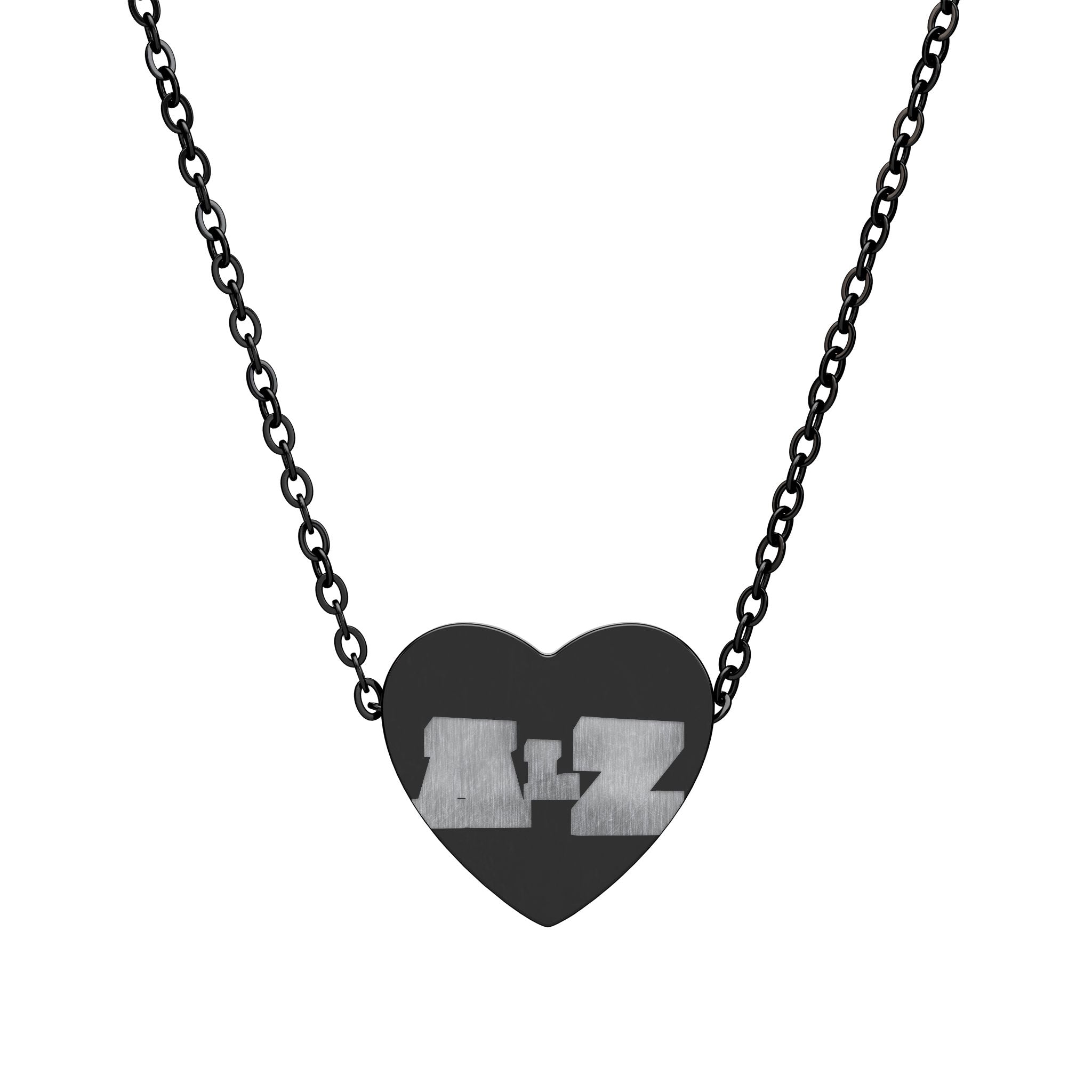 Engravable Heart Necklace — Personalized Initials Split-Piece Pendant