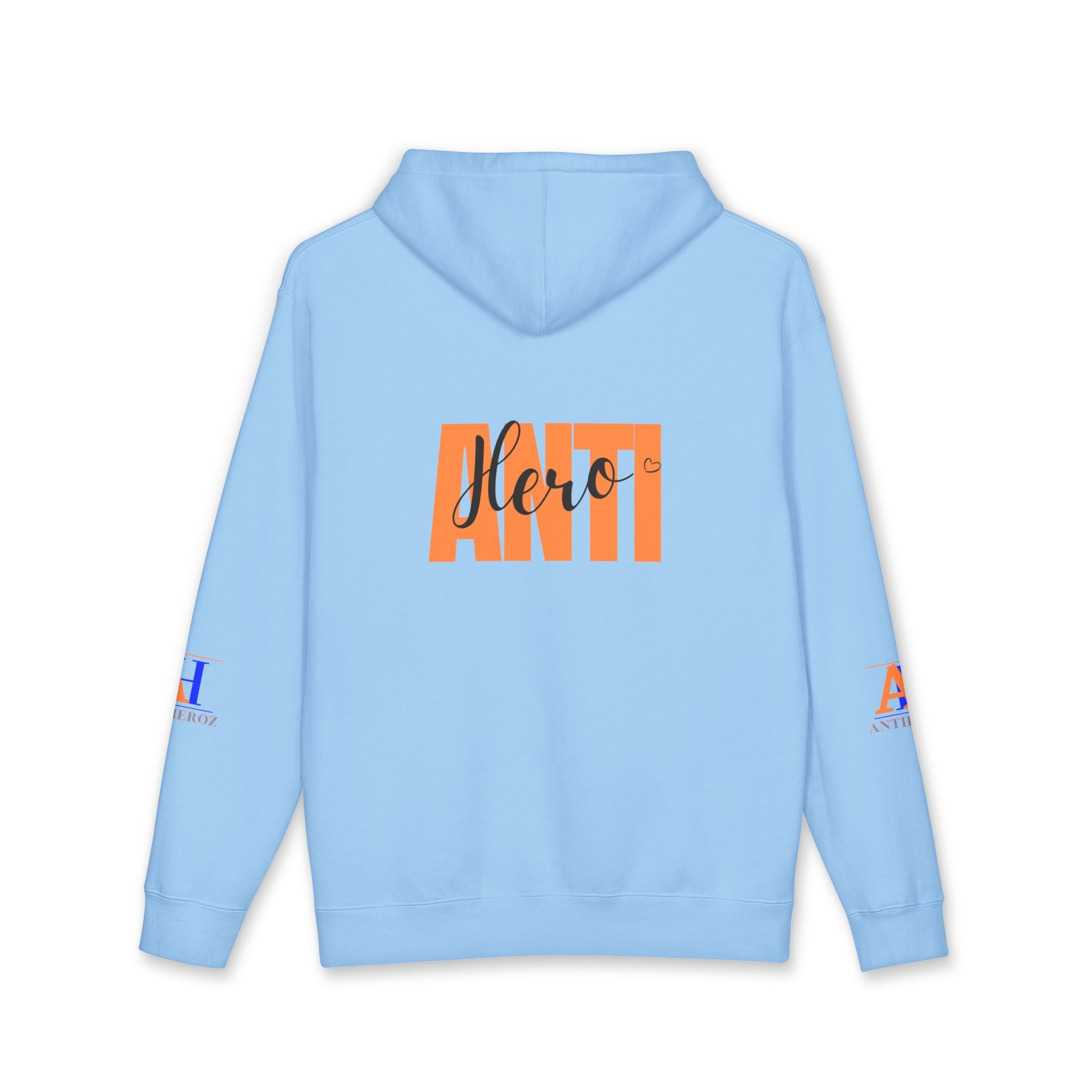 Hoodie — 'Righton Richrebels Club' Orange Logo & 'Anti' Back Graphic Hooded Sweatshirt