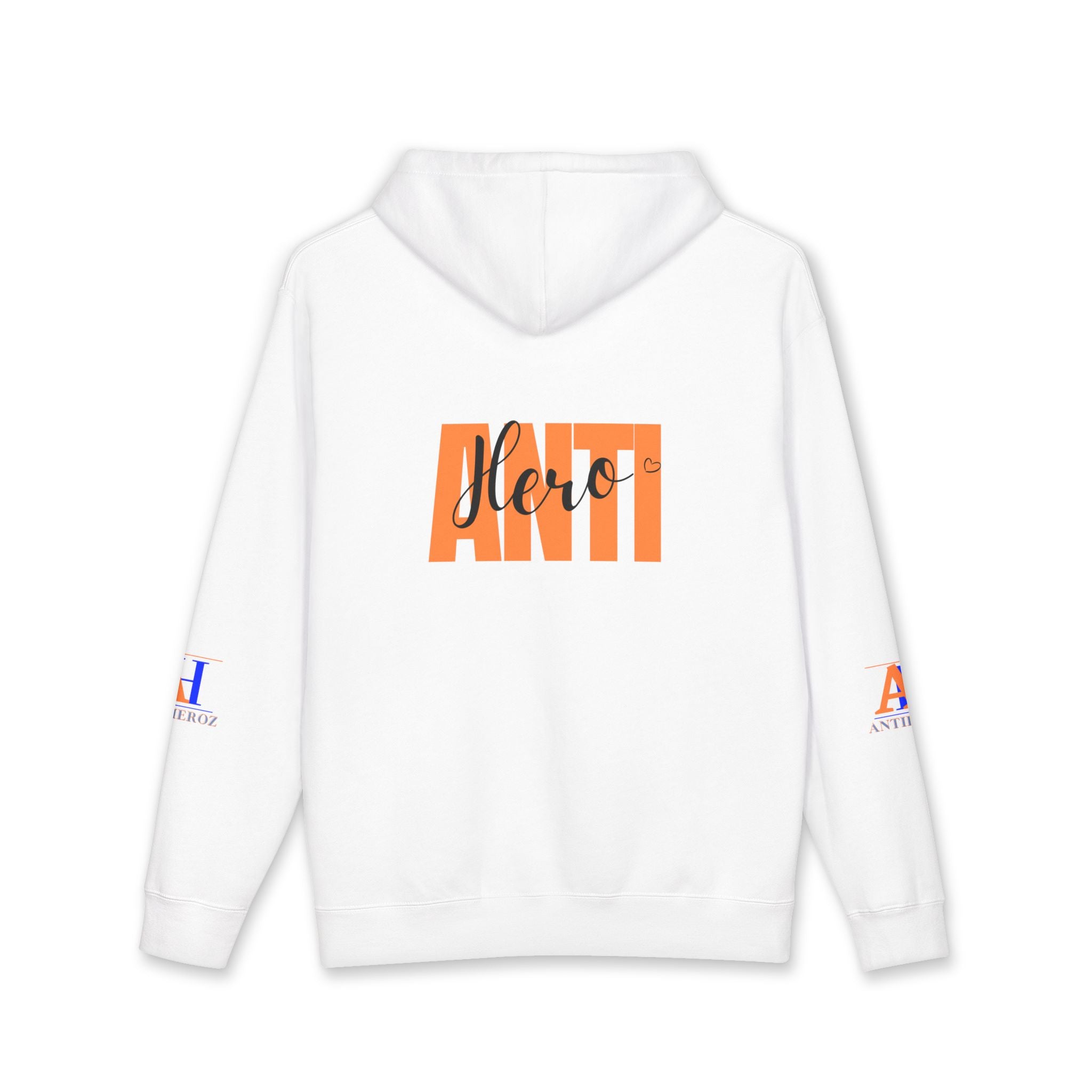 Hoodie — 'Righton Richrebels Club' Orange Logo & 'Anti' Back Graphic Hooded Sweatshirt