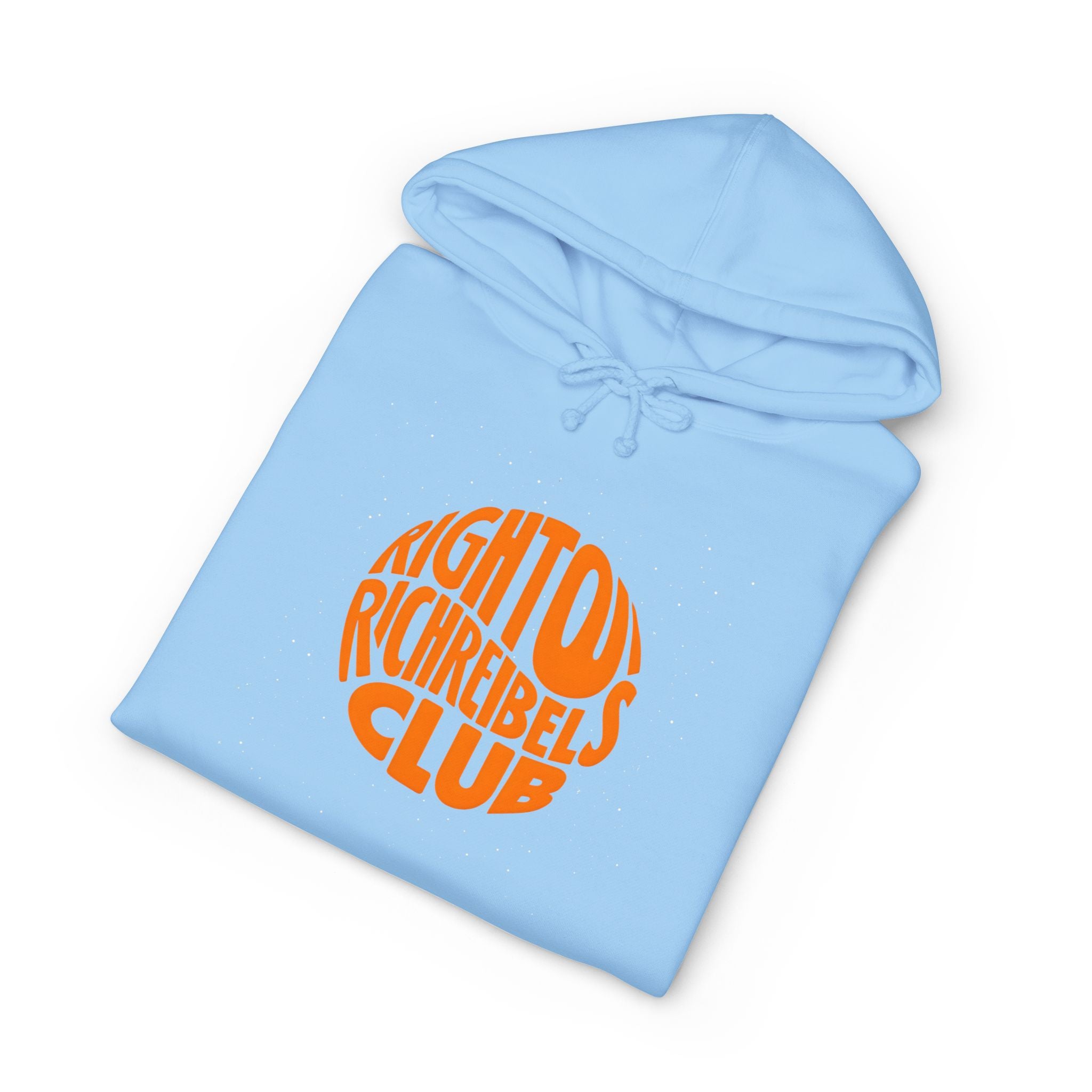 Hoodie — 'Righton Richrebels Club' Orange Logo & 'Anti' Back Graphic Hooded Sweatshirt