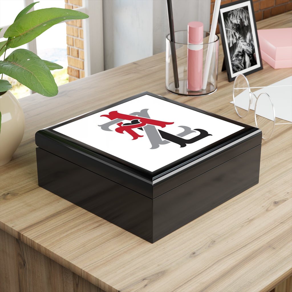 Monogrammed AXL Jewelry Box — Personalized Initial Keepsake Box