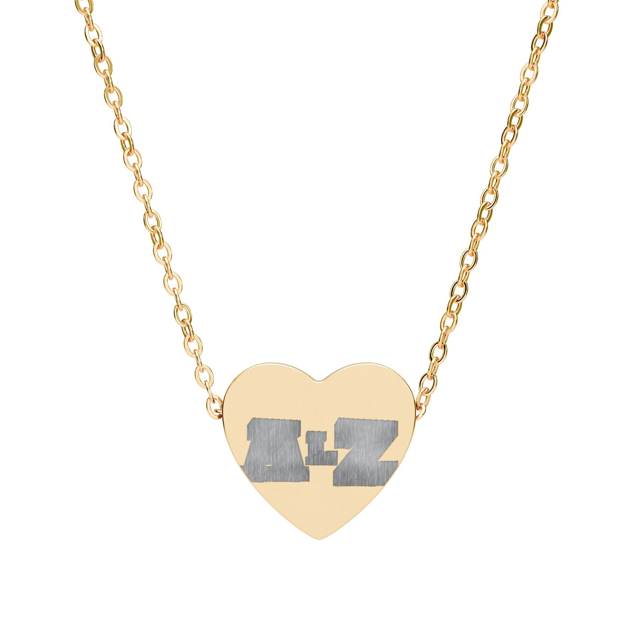 Engravable Heart Necklace — Personalized Initials Split-Piece Pendant