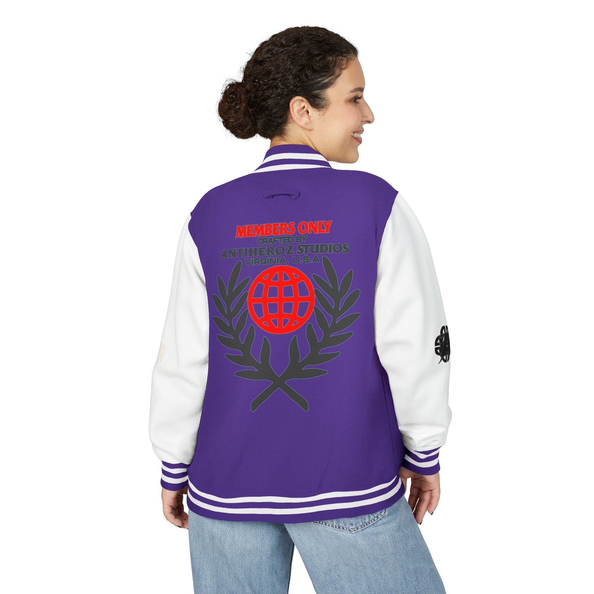 Members Only Letterman Jacket — Globe Crest Varsity Jacket