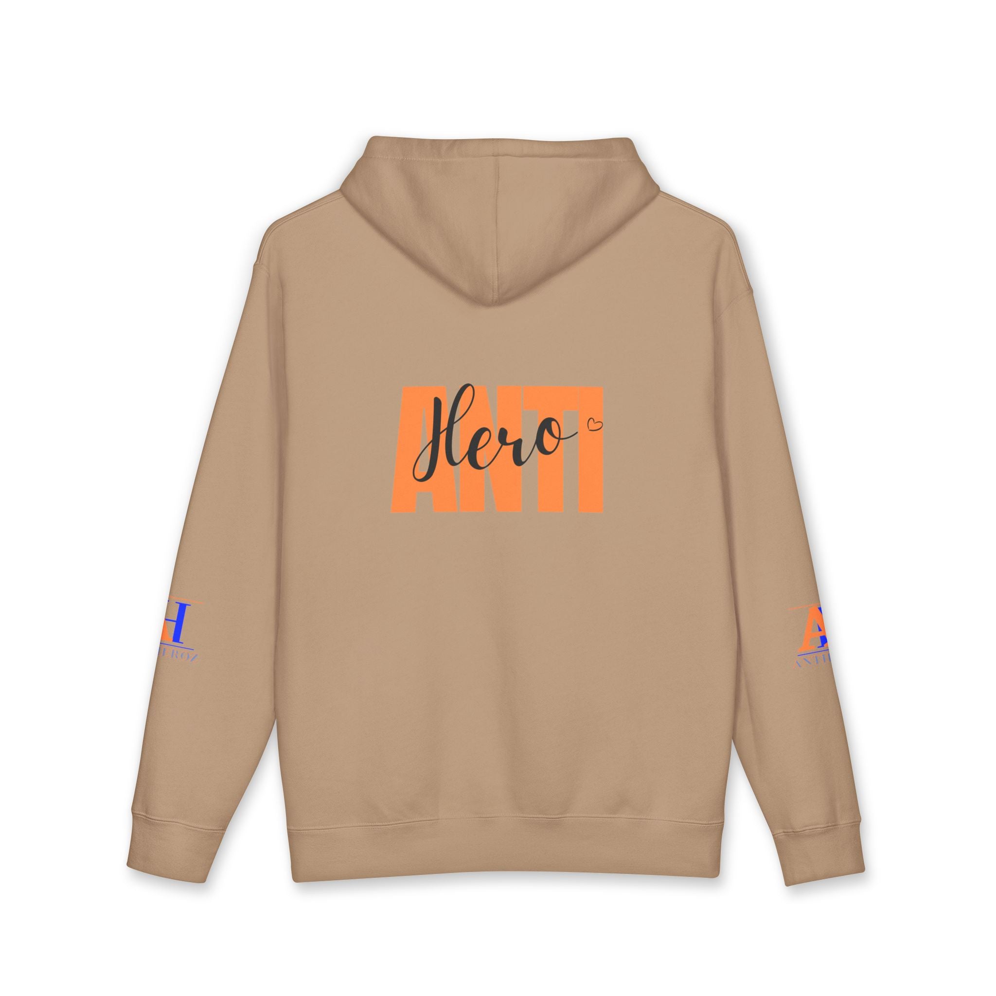 Hoodie — 'Righton Richrebels Club' Orange Logo & 'Anti' Back Graphic Hooded Sweatshirt