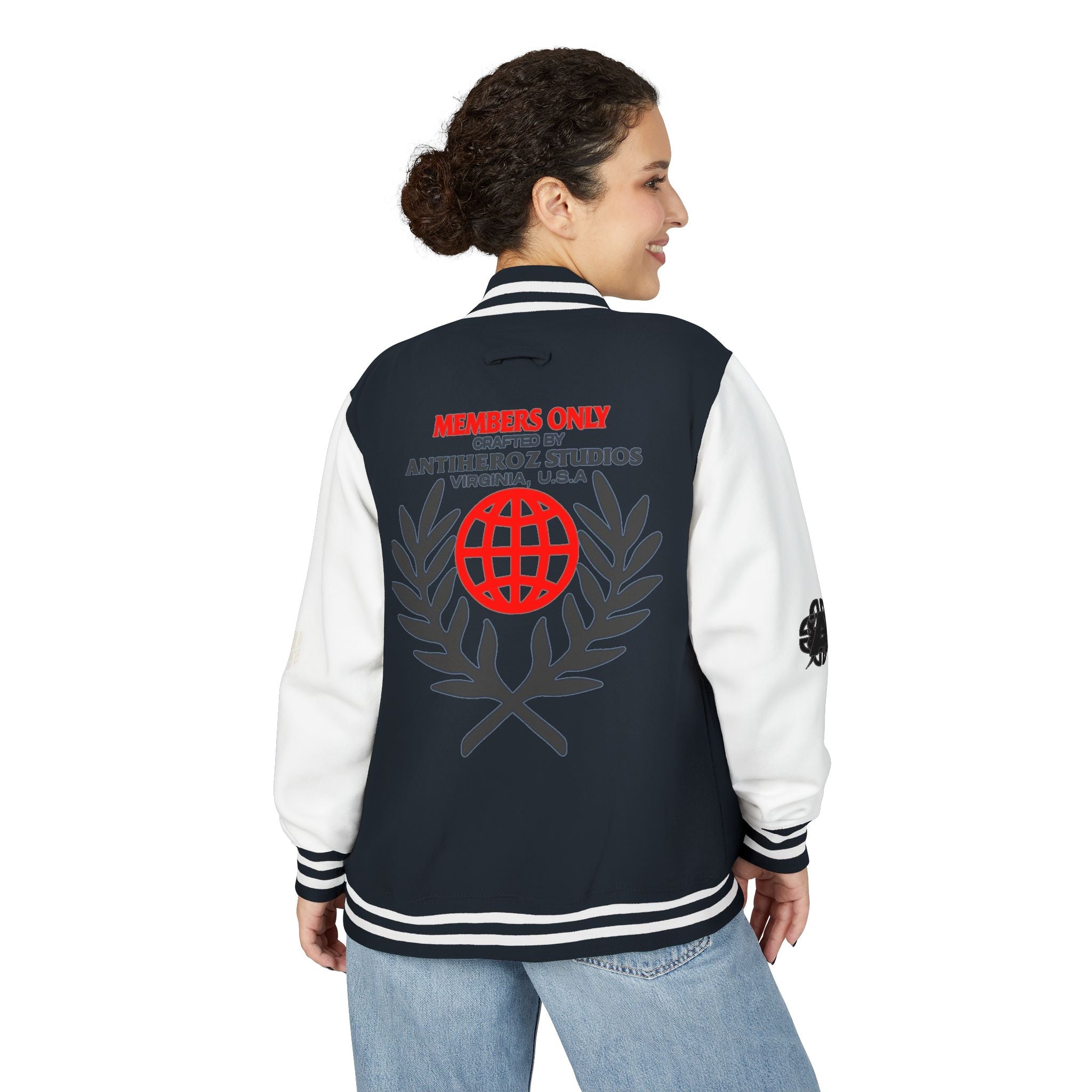 Members Only Letterman Jacket — Globe Crest Varsity Jacket