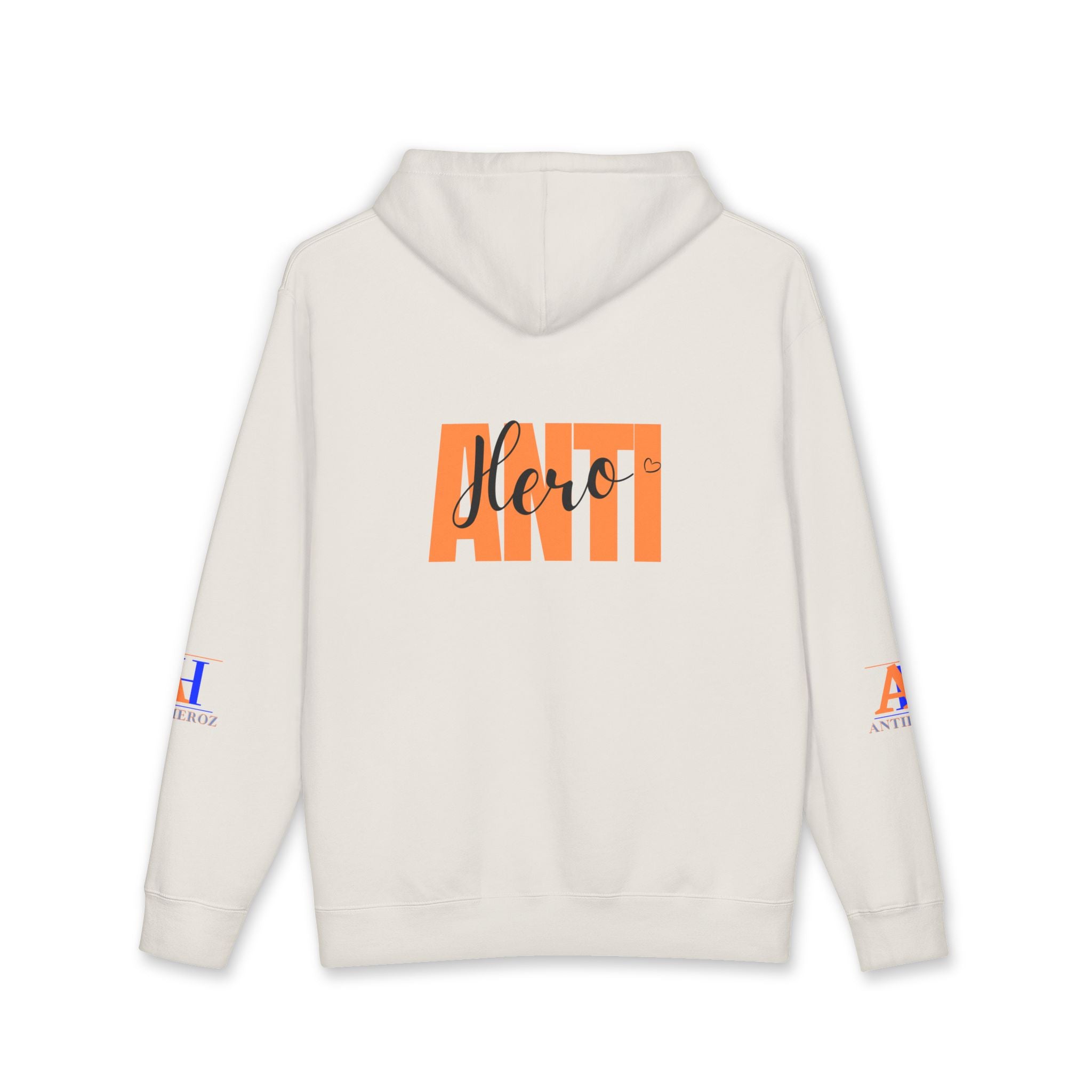 Hoodie — 'Righton Richrebels Club' Orange Logo & 'Anti' Back Graphic Hooded Sweatshirt