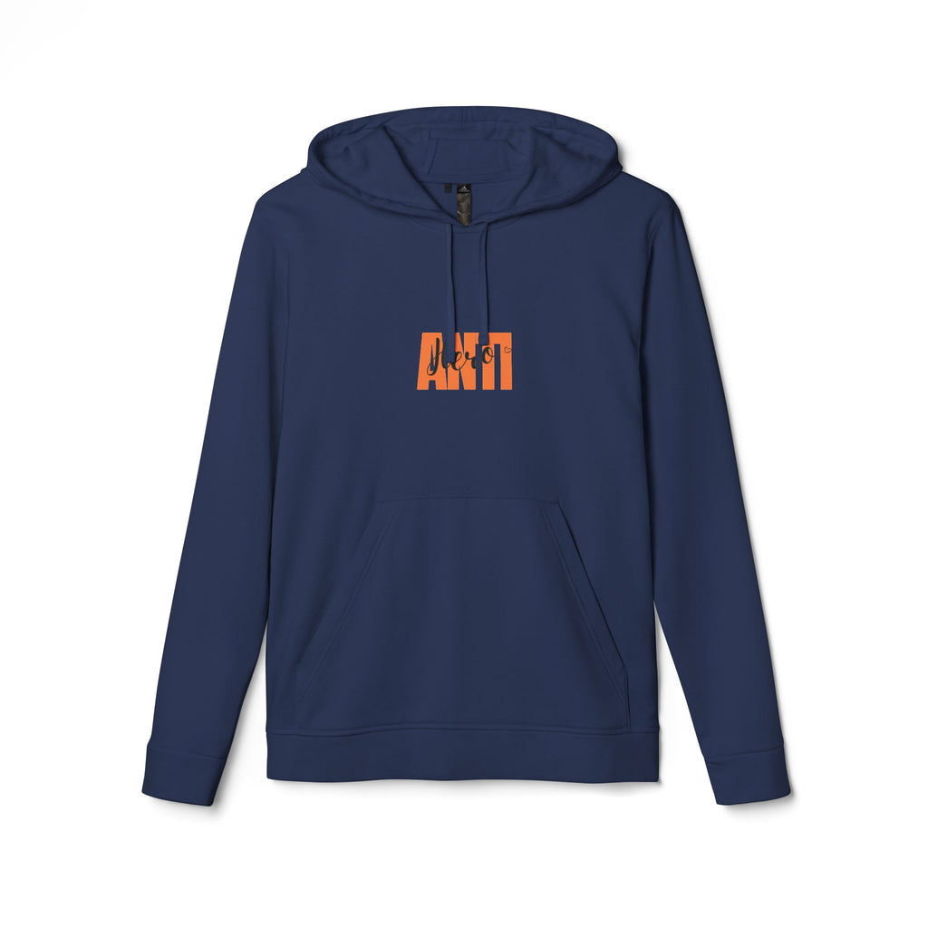Anti Box Logo Hoodie — Minimal White Graphic Pullover
