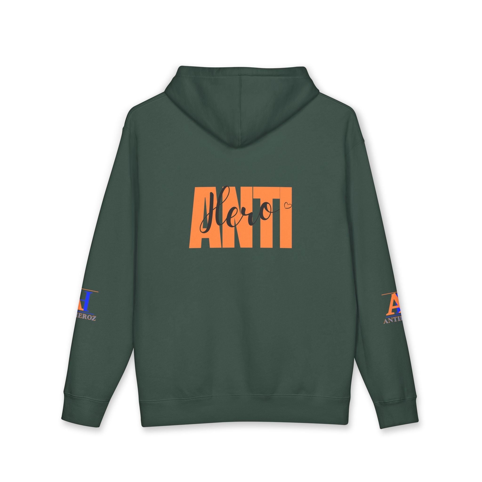 Hoodie — 'Righton Richrebels Club' Orange Logo & 'Anti' Back Graphic Hooded Sweatshirt