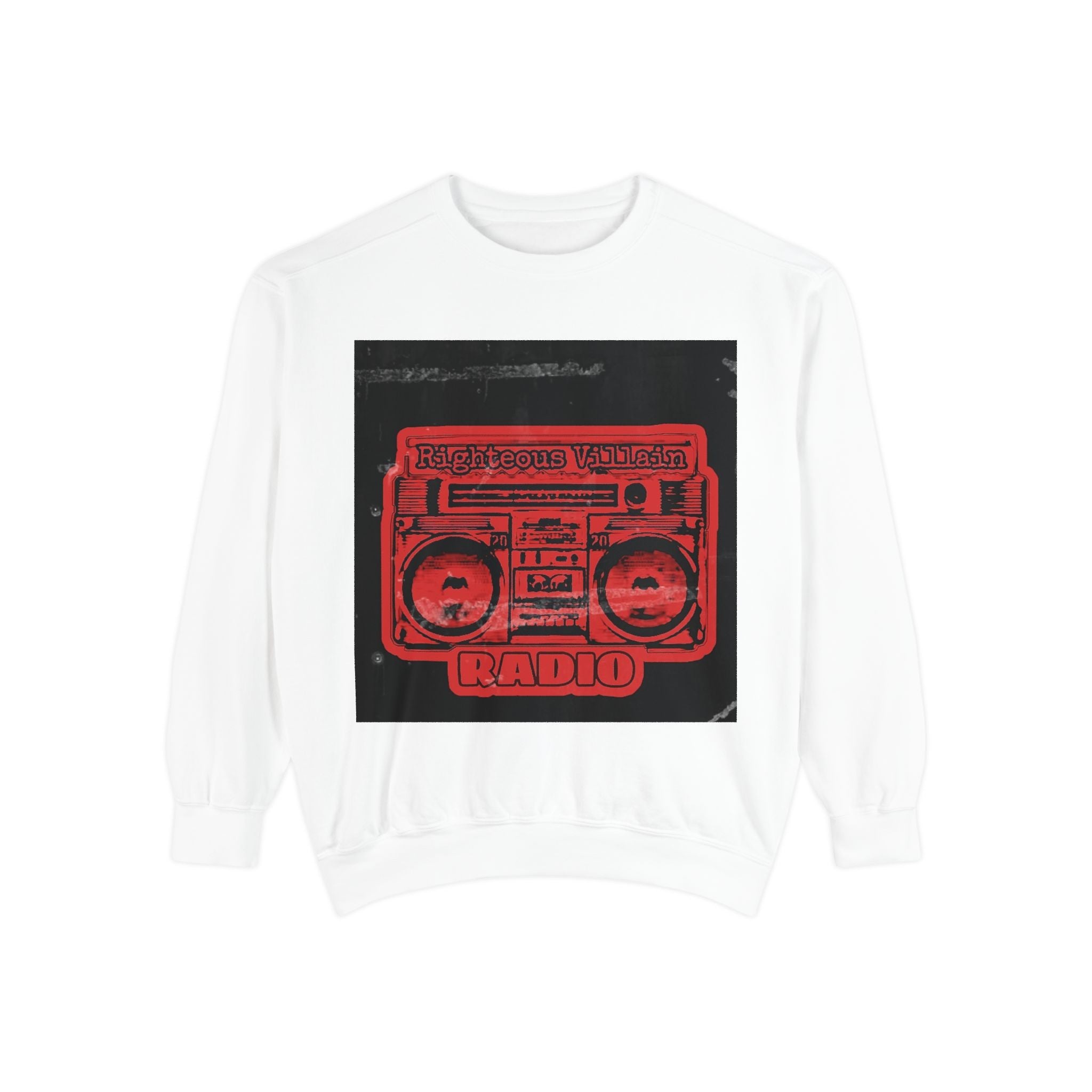 Vintage Boombox Sweatshirt — Retro Radio Graphic Pullover