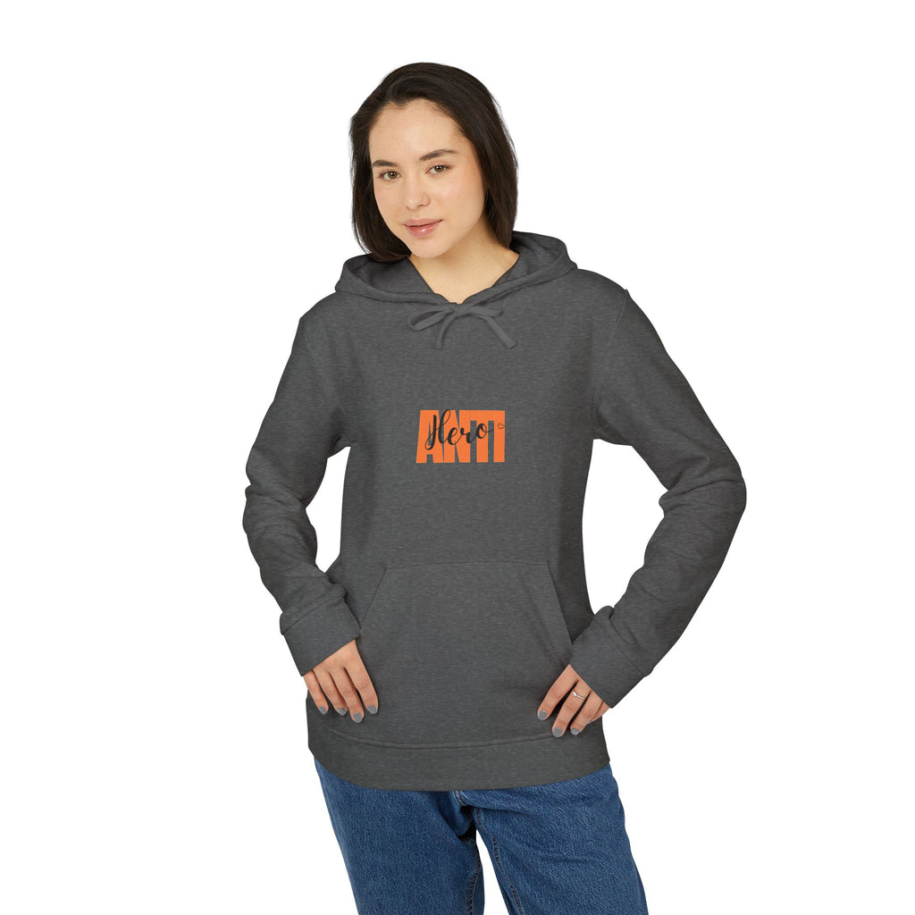 Anti Box Logo Hoodie — Minimal White Graphic Pullover