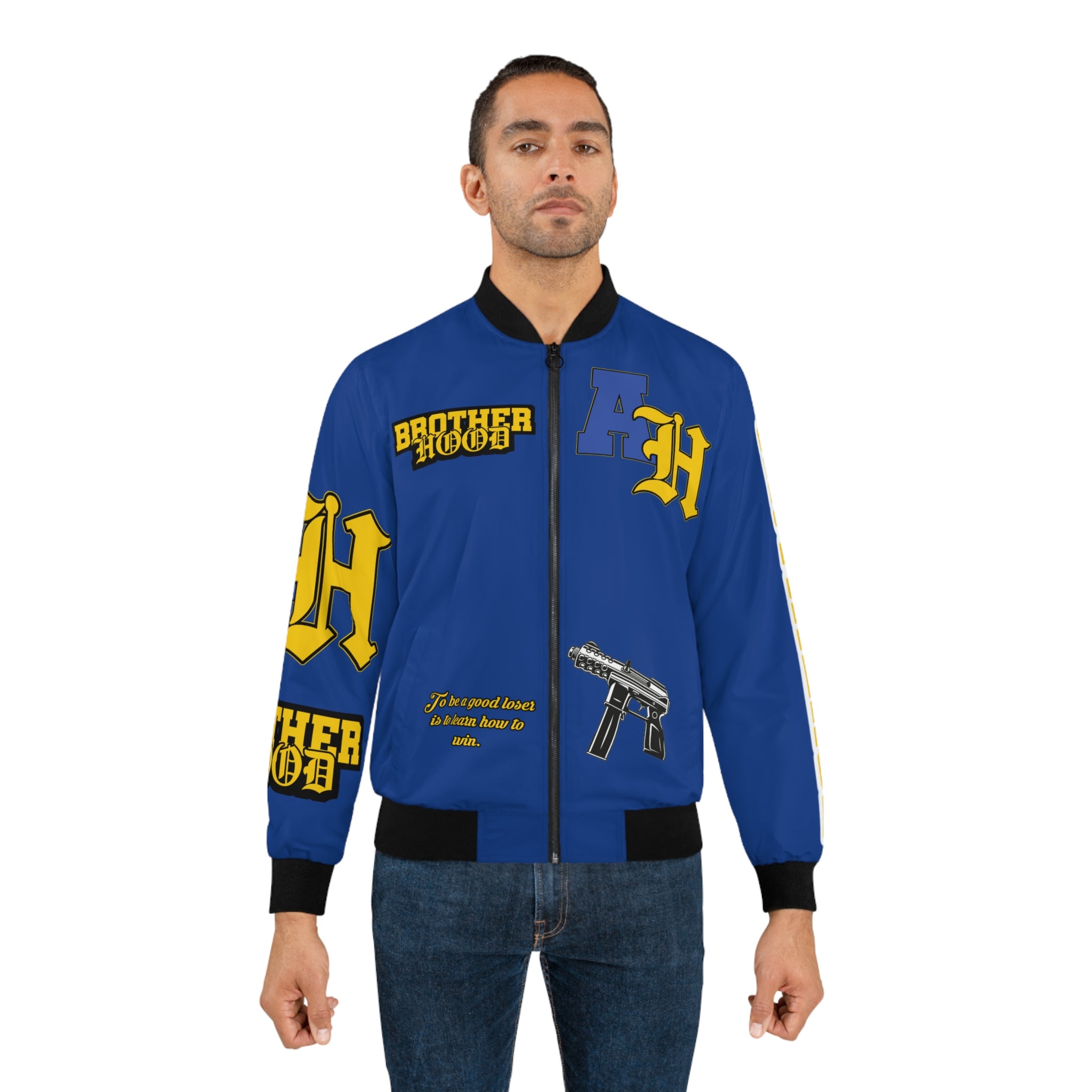 Antiheroz Blue Brotherhood Bomber Jacket