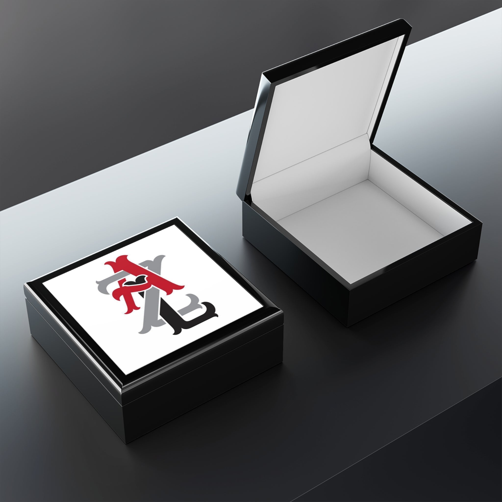 Monogrammed AXL Jewelry Box — Personalized Initial Keepsake Box