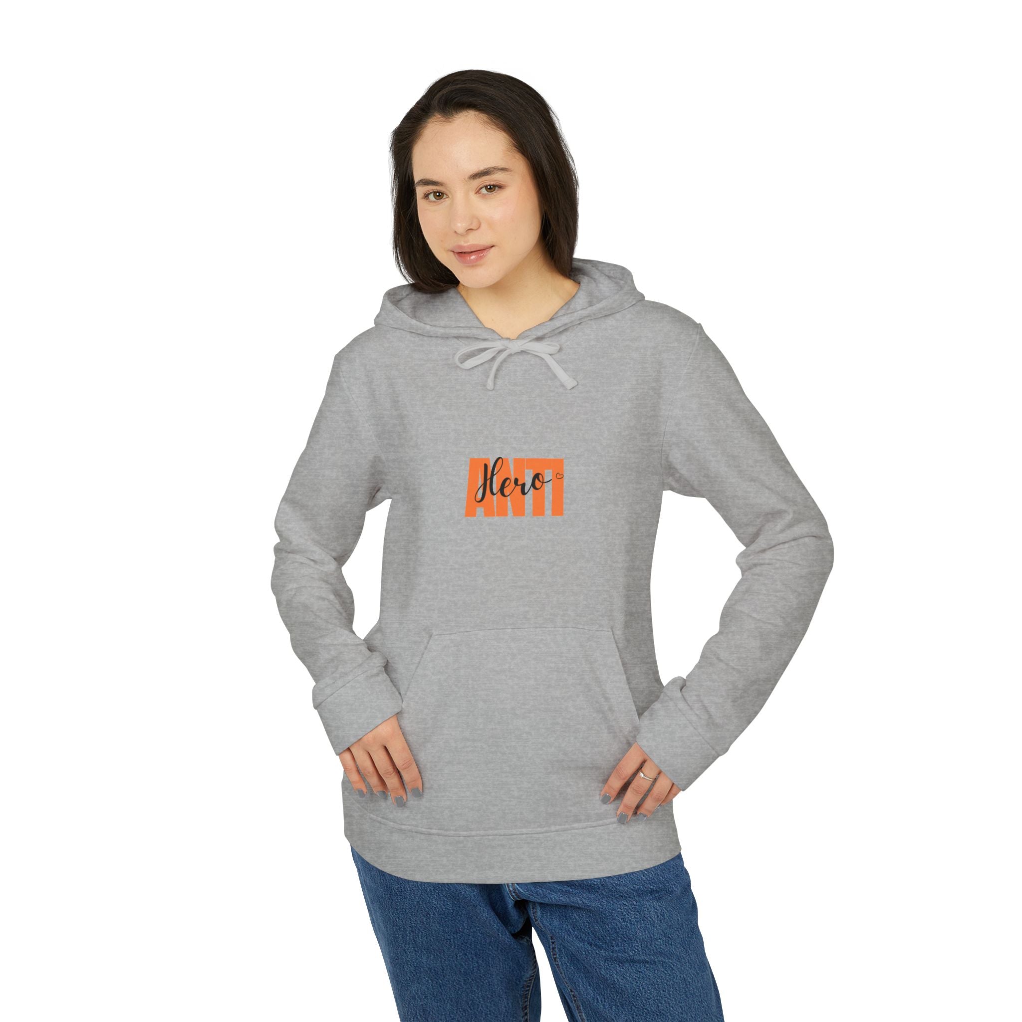 Anti Box Logo Hoodie — Minimal White Graphic Pullover