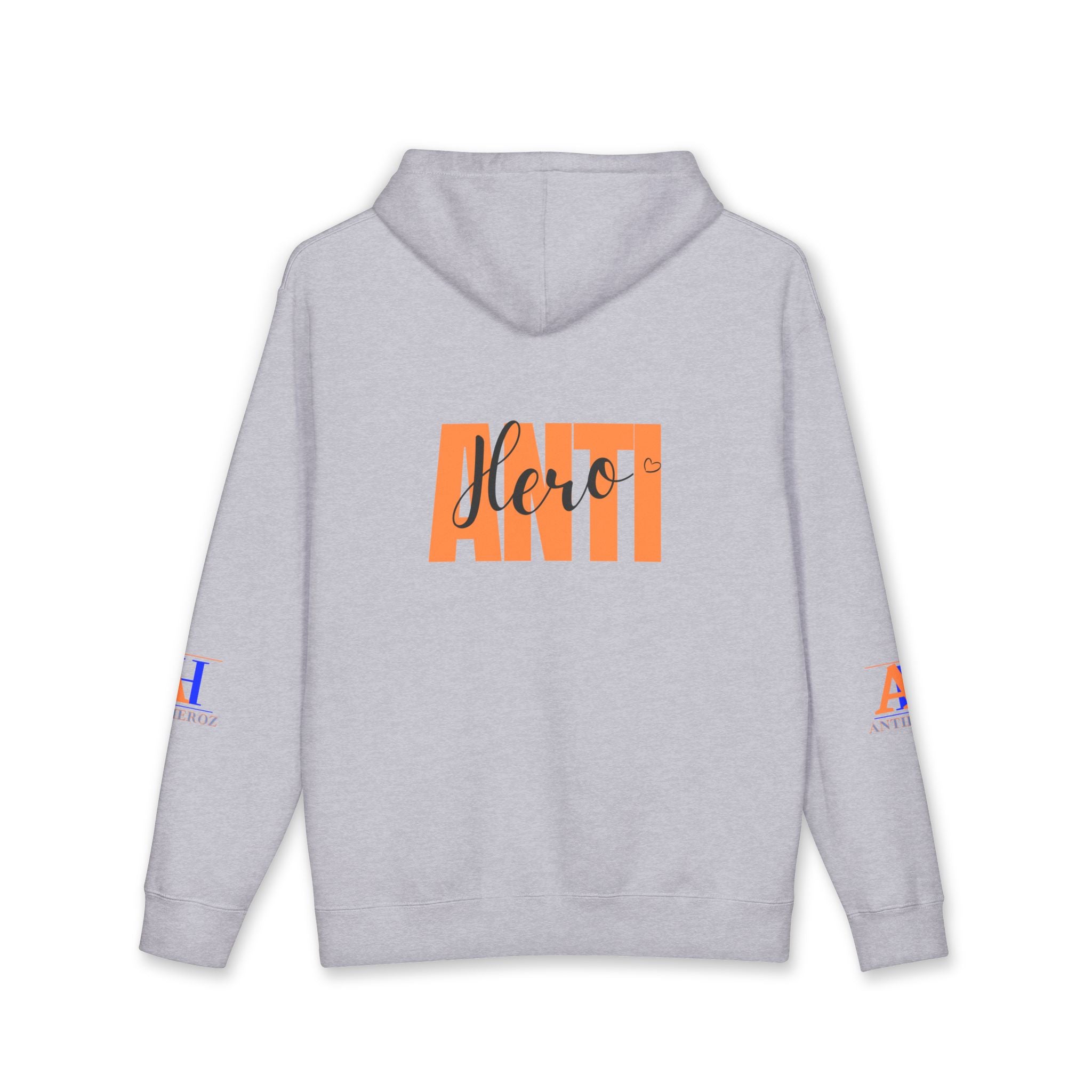 Hoodie — 'Righton Richrebels Club' Orange Logo & 'Anti' Back Graphic Hooded Sweatshirt