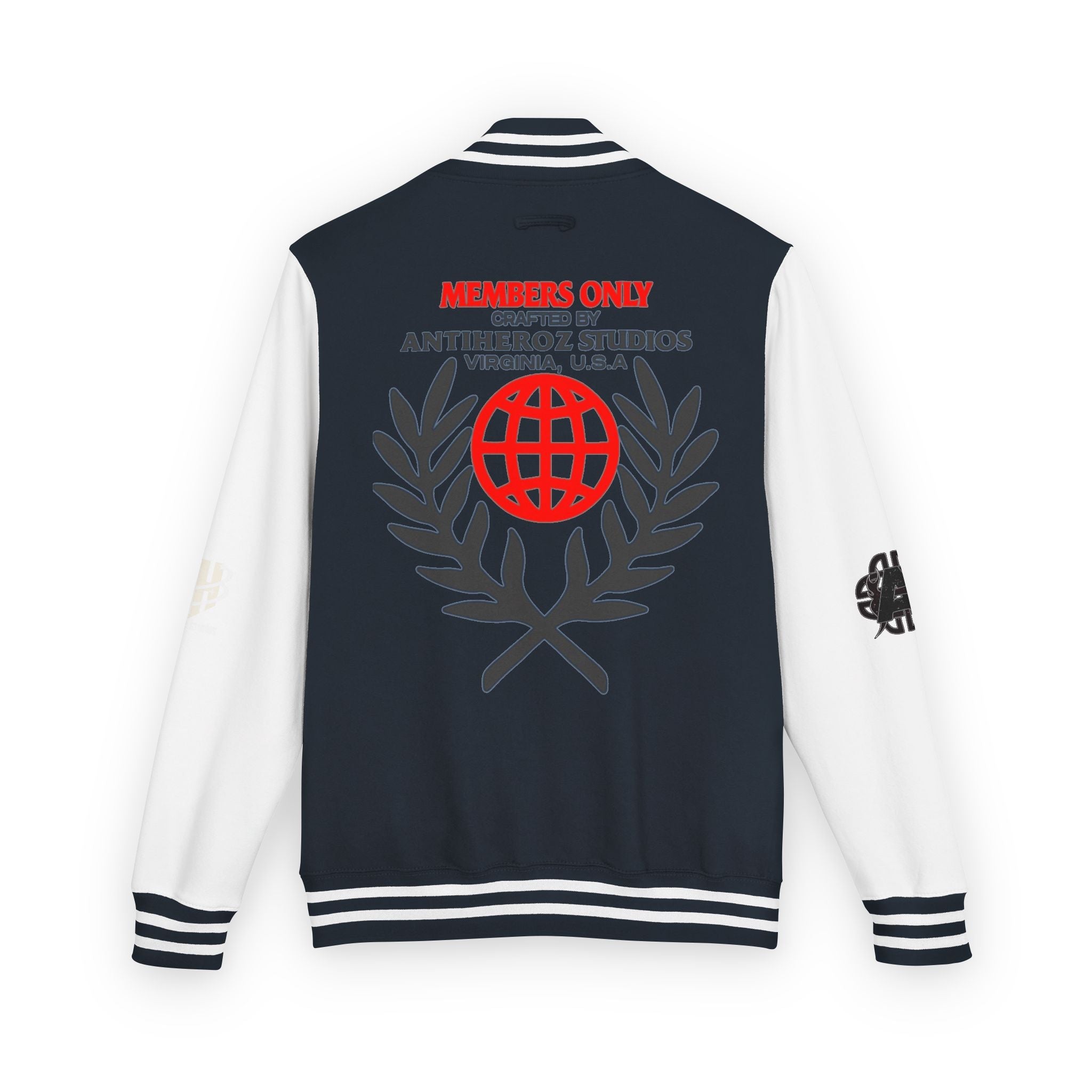 Members Only Letterman Jacket — Globe Crest Varsity Jacket