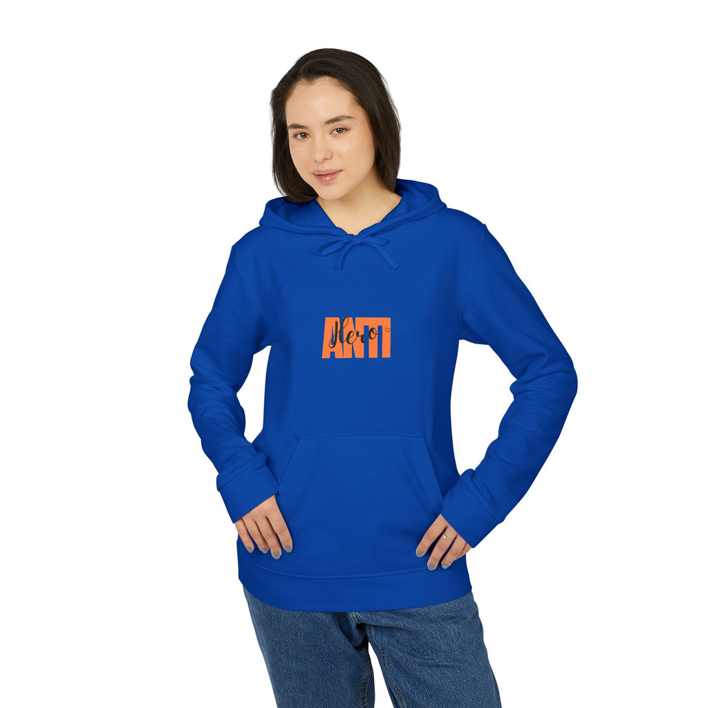 Anti Box Logo Hoodie — Minimal White Graphic Pullover