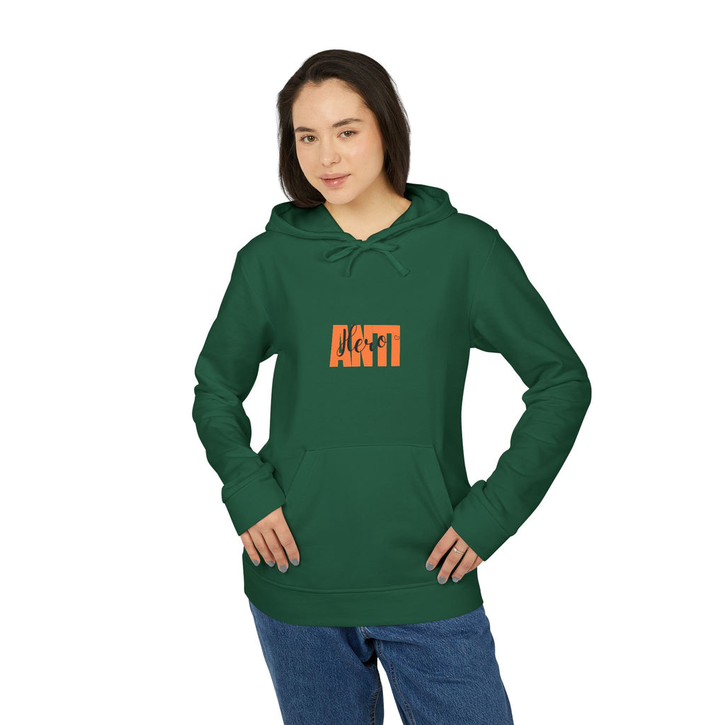 Anti Box Logo Hoodie — Minimal White Graphic Pullover