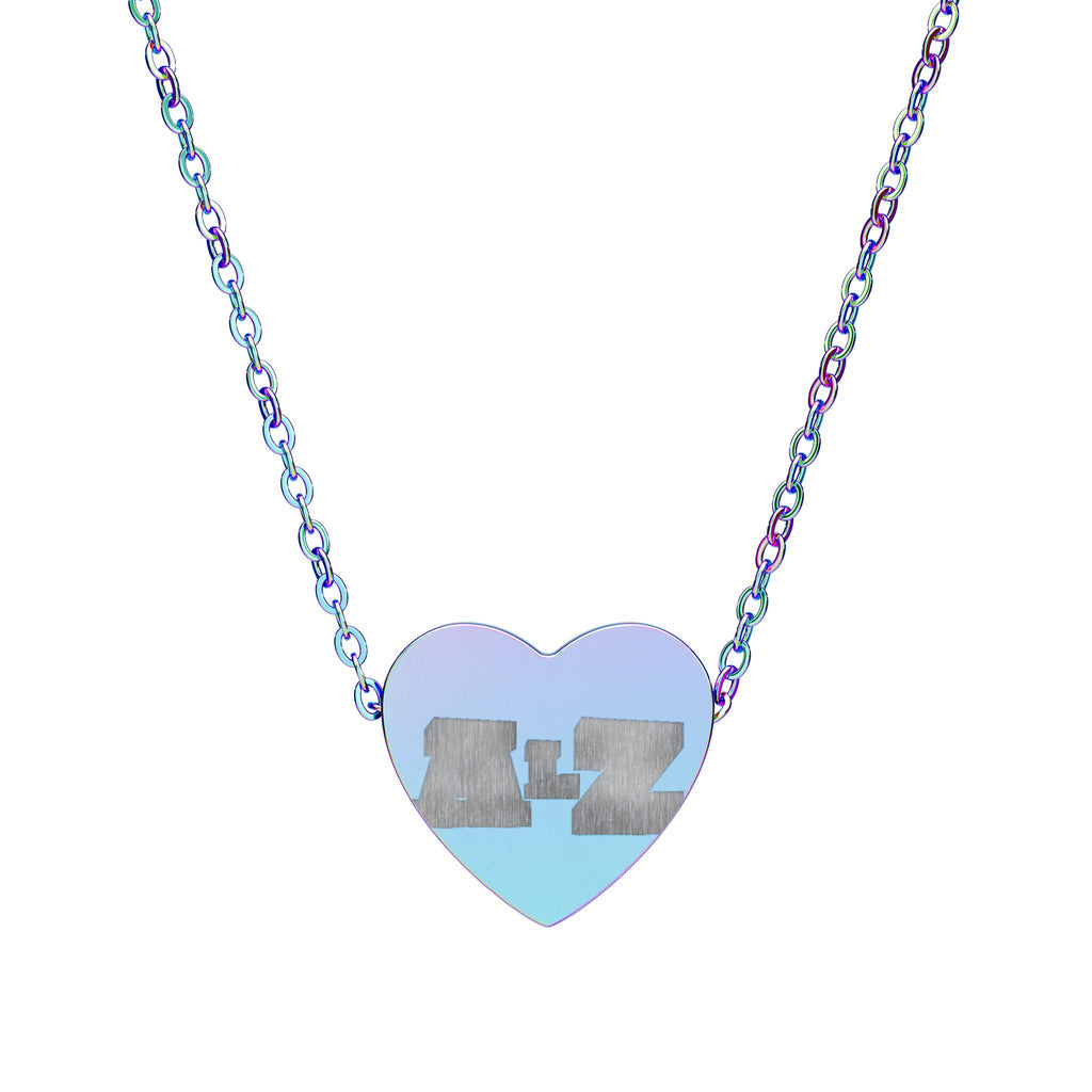 Engravable Heart Necklace — Personalized Initials Split-Piece Pendant