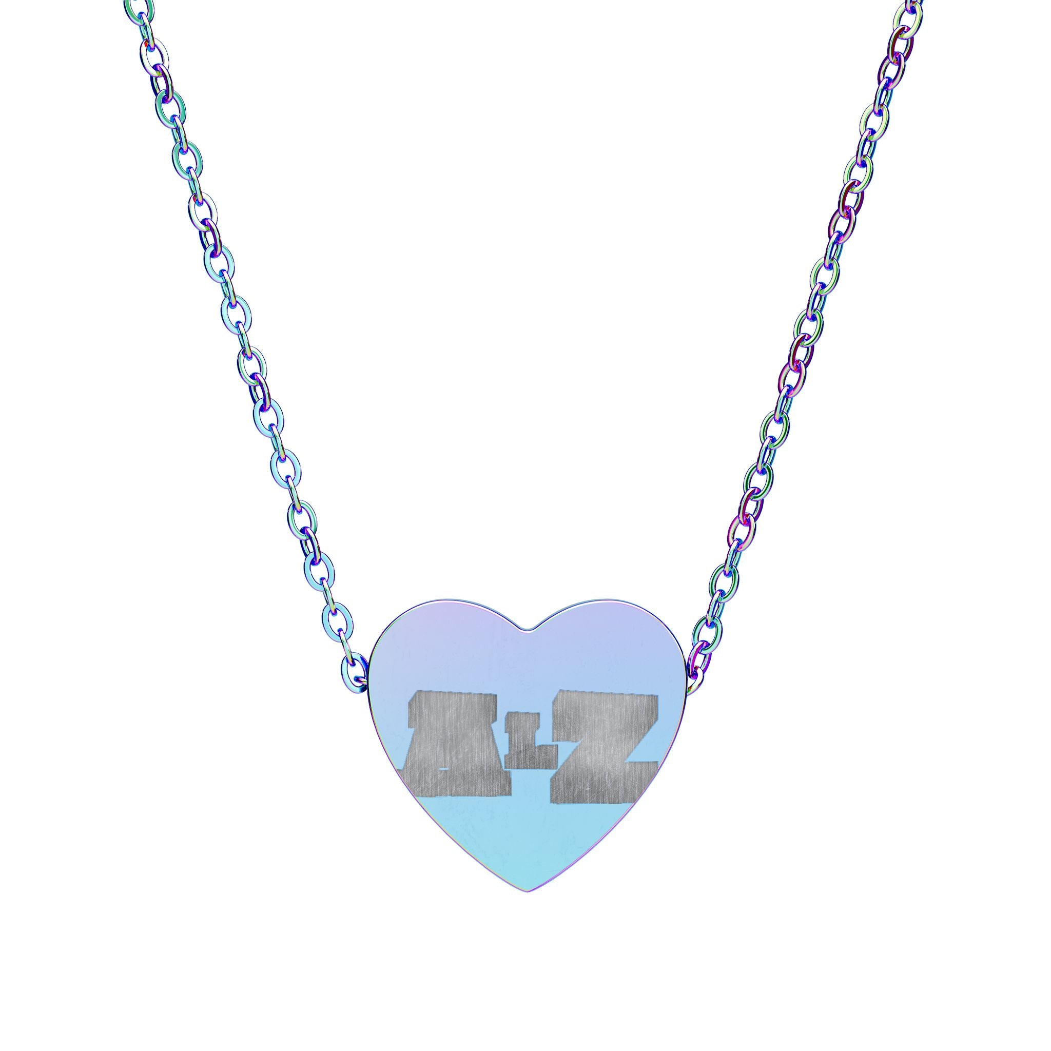 Engravable Heart Necklace — Personalized Initials Split-Piece Pendant