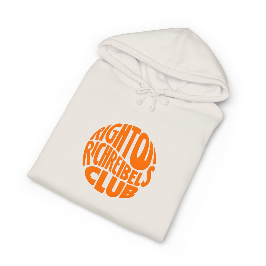 Hoodie — 'Righton Richrebels Club' Orange Logo & 'Anti' Back Graphic Hooded Sweatshirt