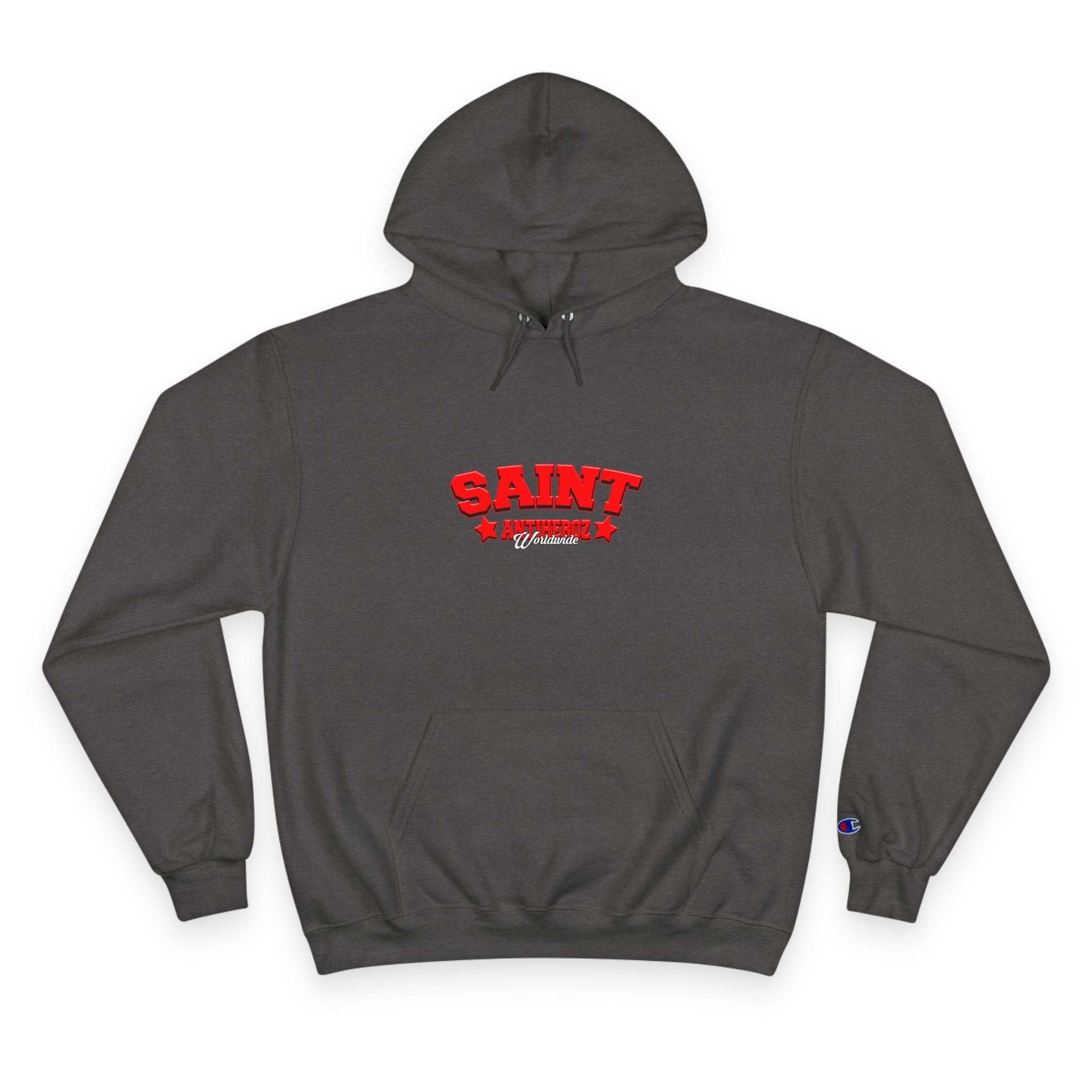 Saint Savior Hoodie — Religious Graphic Champion-Style Pullover