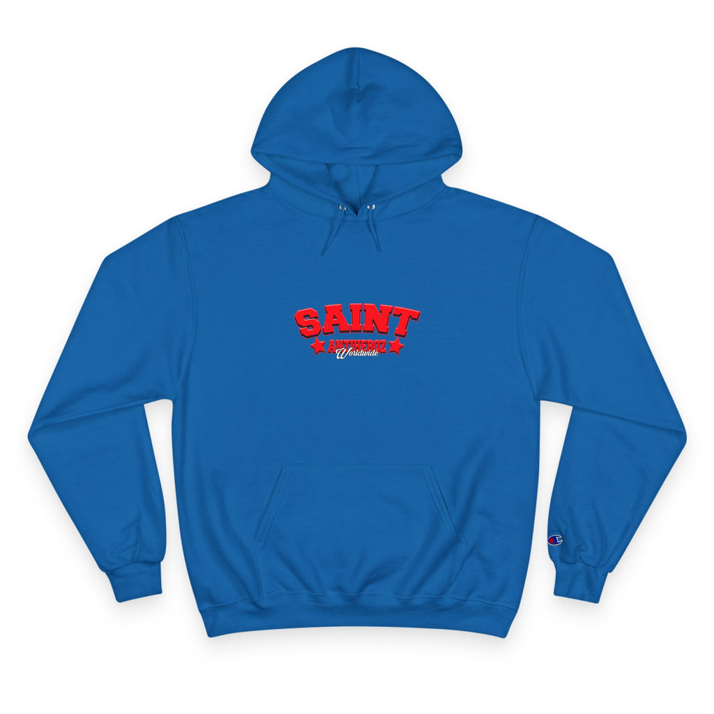 Saint Savior Hoodie — Religious Graphic Champion-Style Pullover