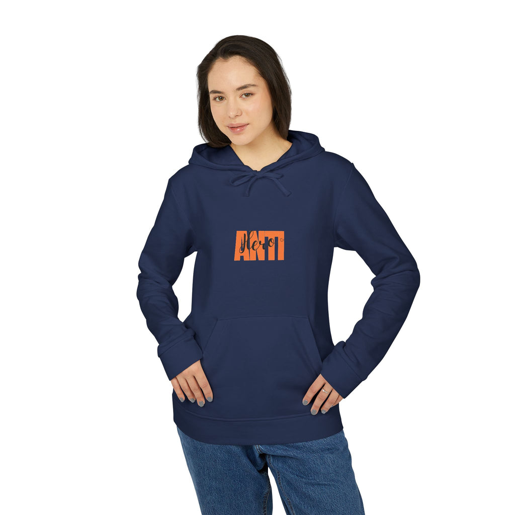 Anti Box Logo Hoodie — Minimal White Graphic Pullover