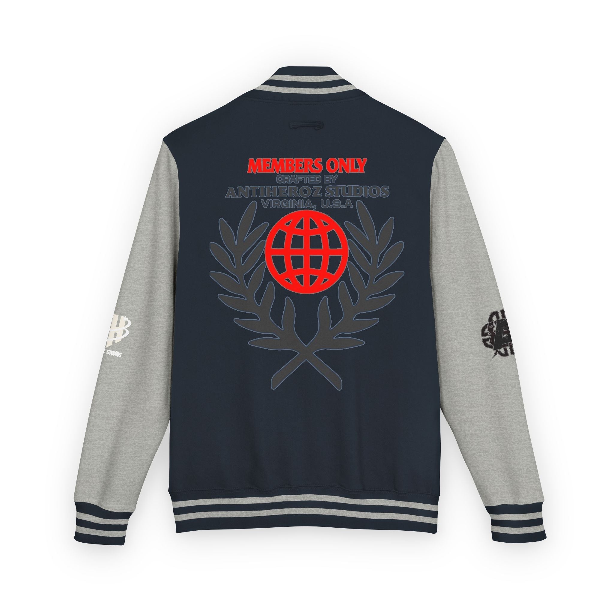 Members Only Letterman Jacket — Globe Crest Varsity Jacket