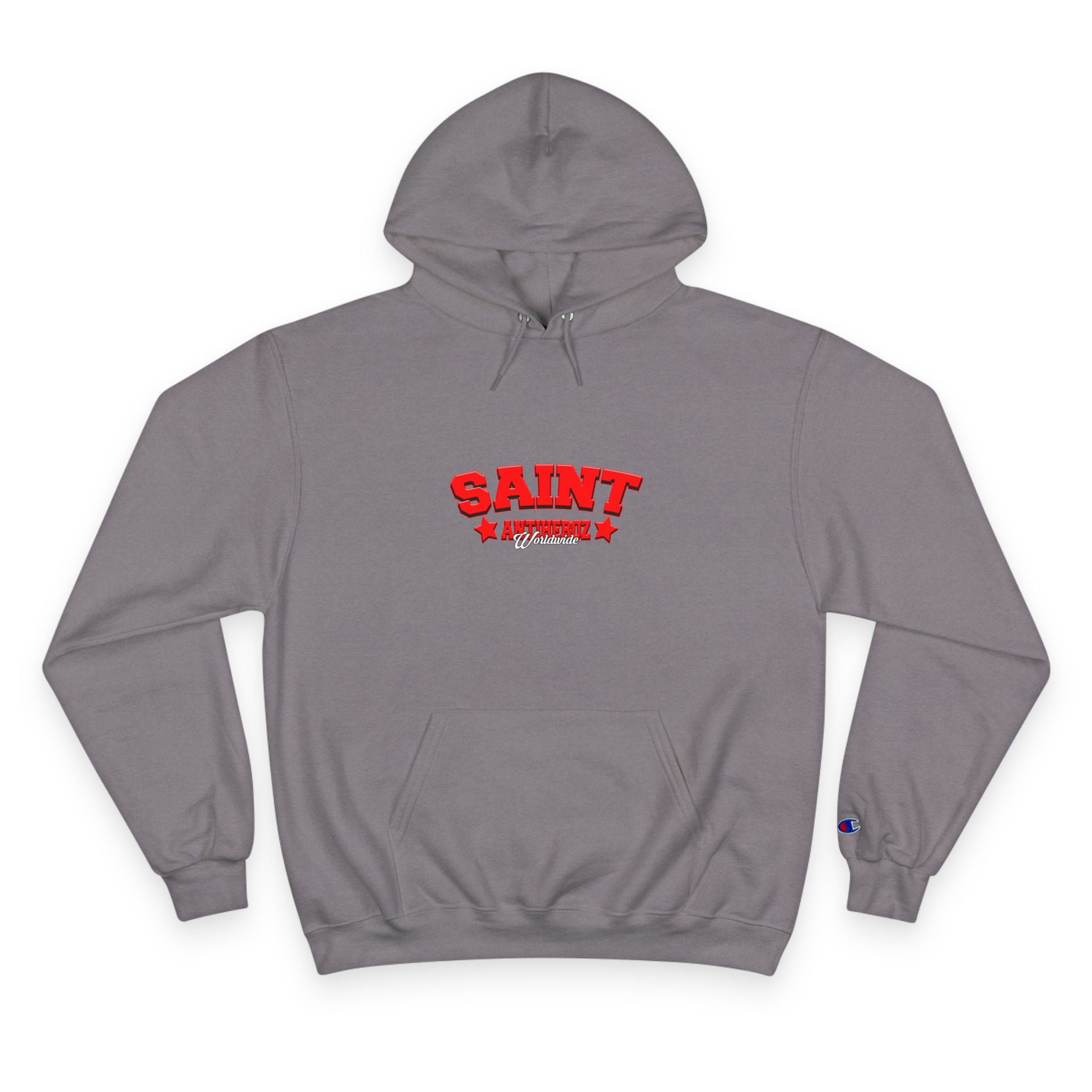 Saint Savior Hoodie — Religious Graphic Champion-Style Pullover