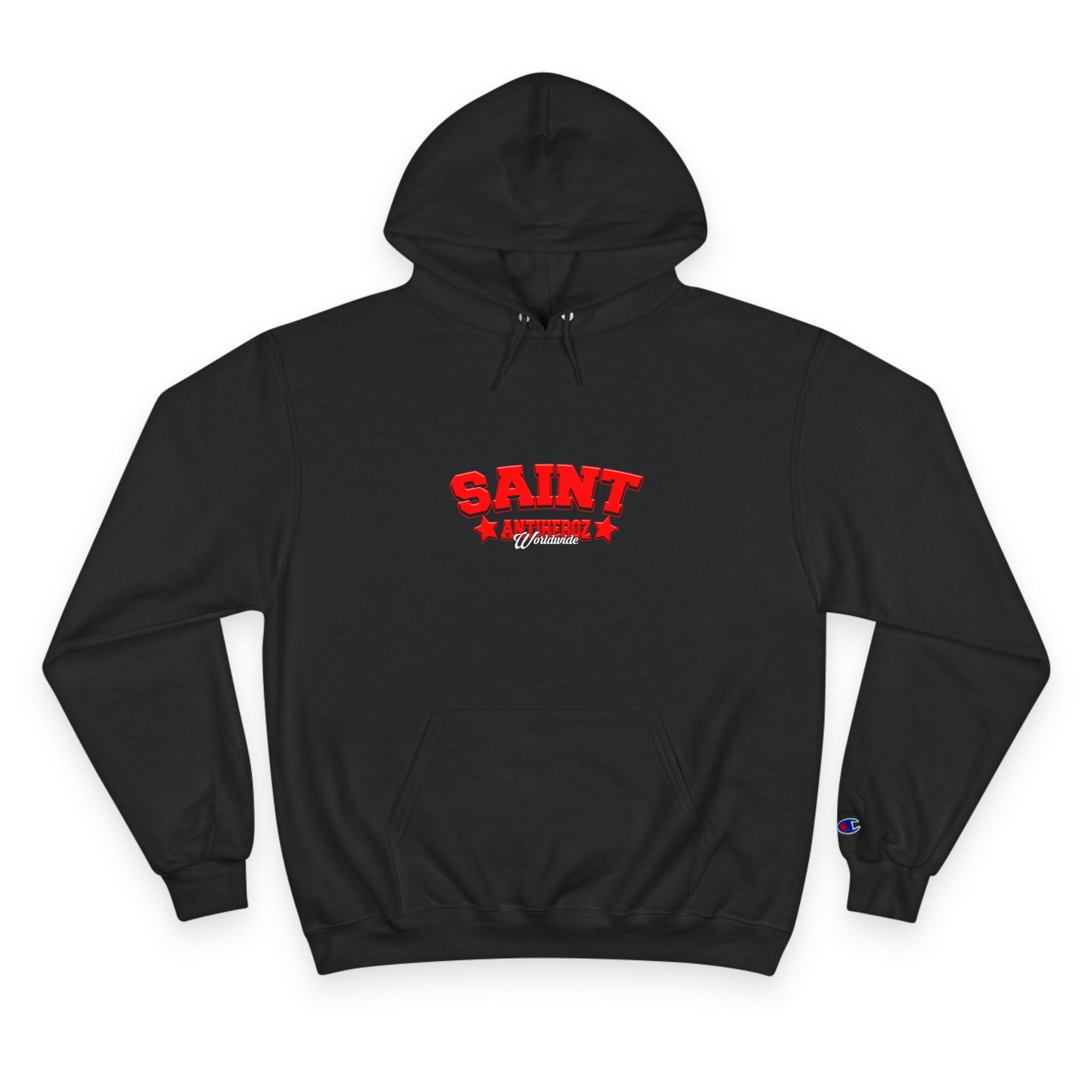 Saint Savior Hoodie — Religious Graphic Champion-Style Pullover