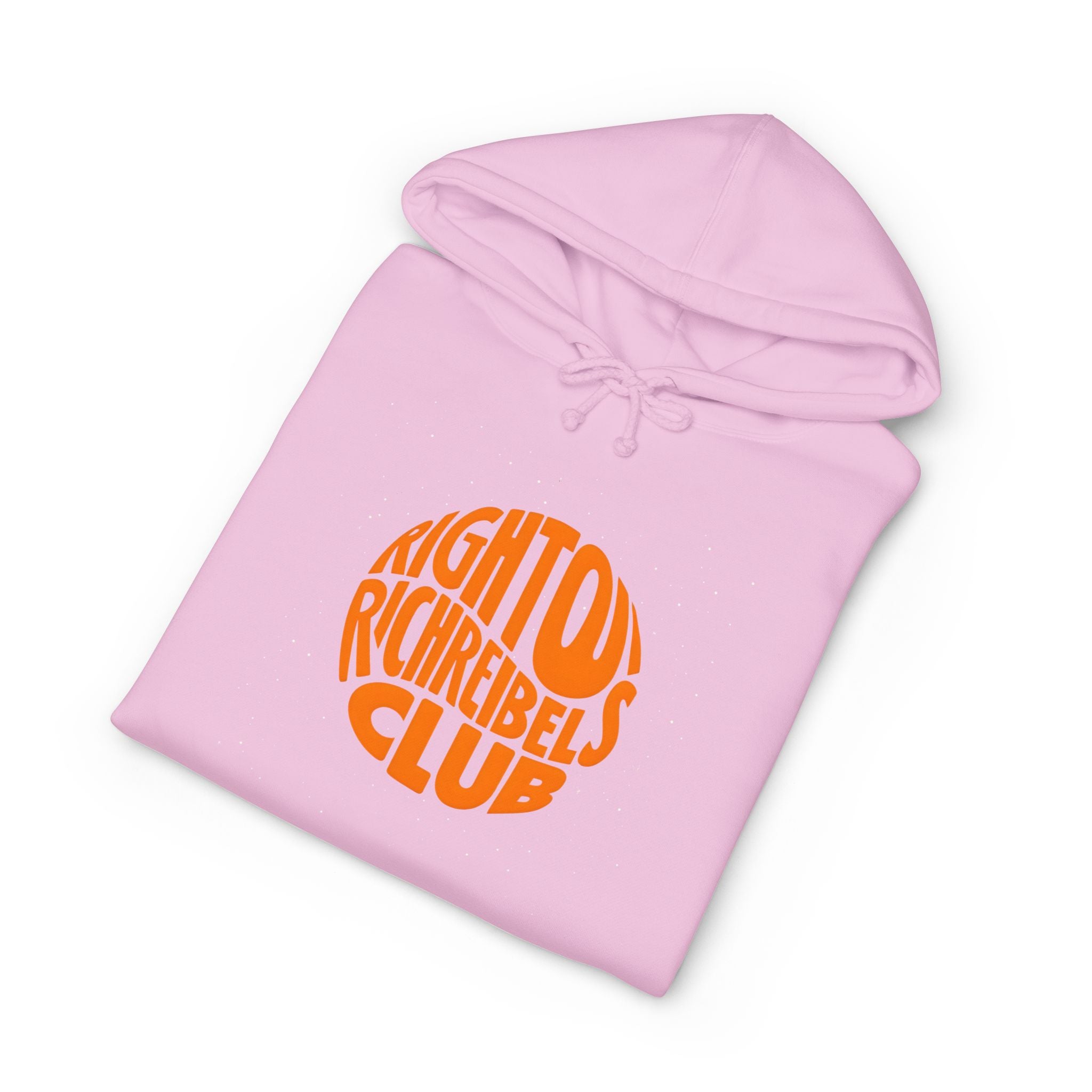 Hoodie — 'Righton Richrebels Club' Orange Logo & 'Anti' Back Graphic Hooded Sweatshirt