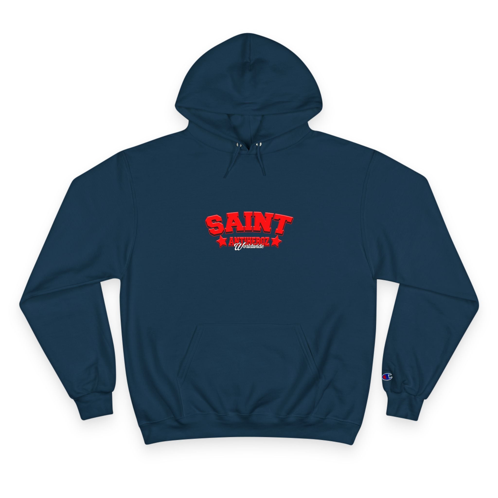 Saint Savior Hoodie — Religious Graphic Champion-Style Pullover