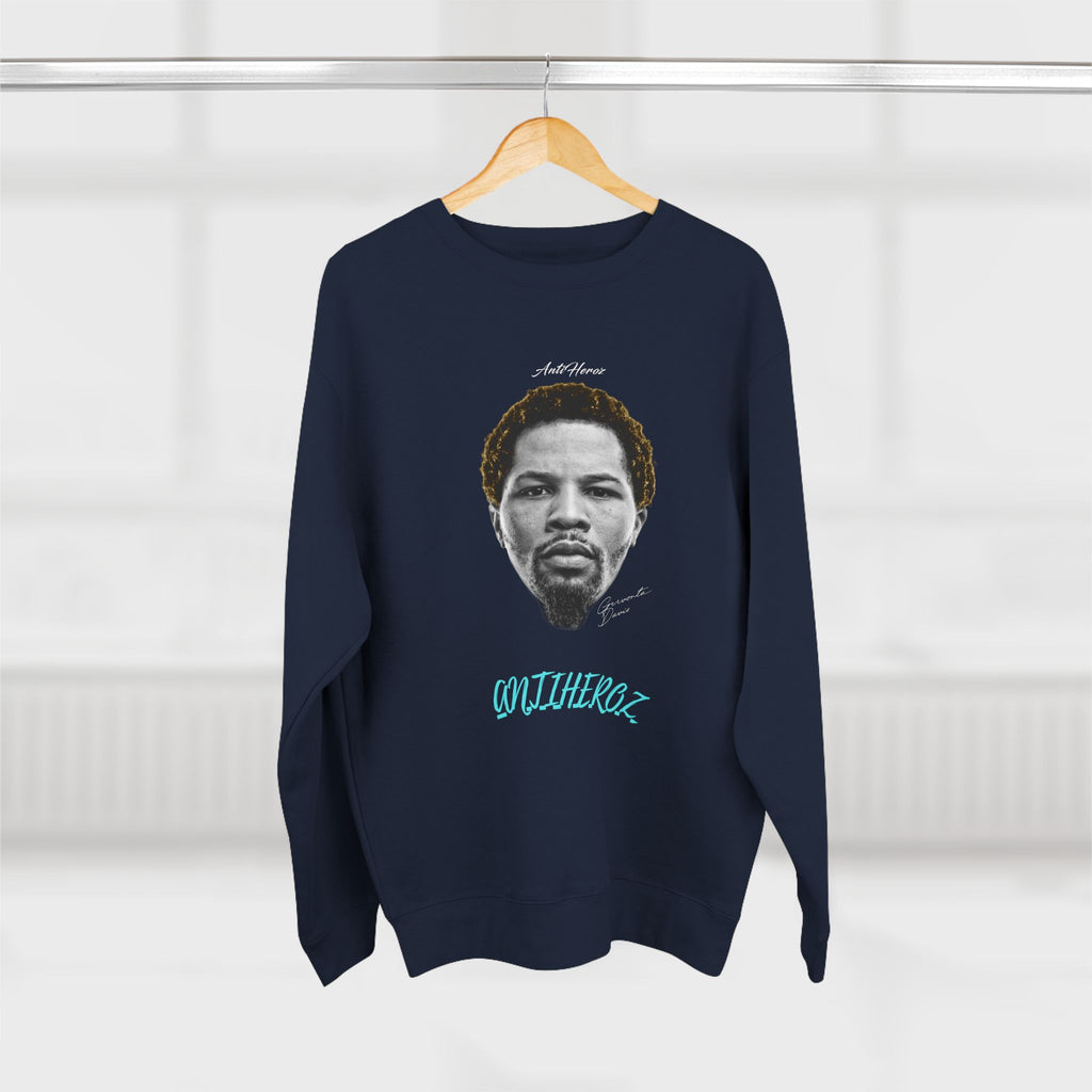 AntiHeroz Tank Light Blue Cursive Script Unisex Crewneck Sweatshirt