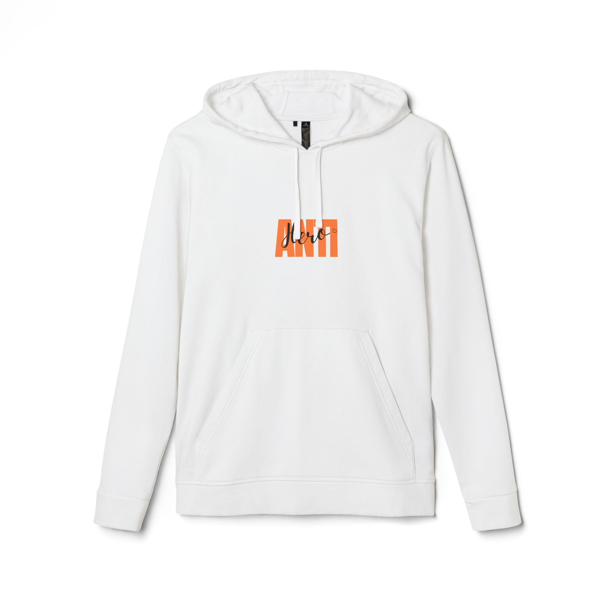 Anti Box Logo Hoodie — Minimal White Graphic Pullover