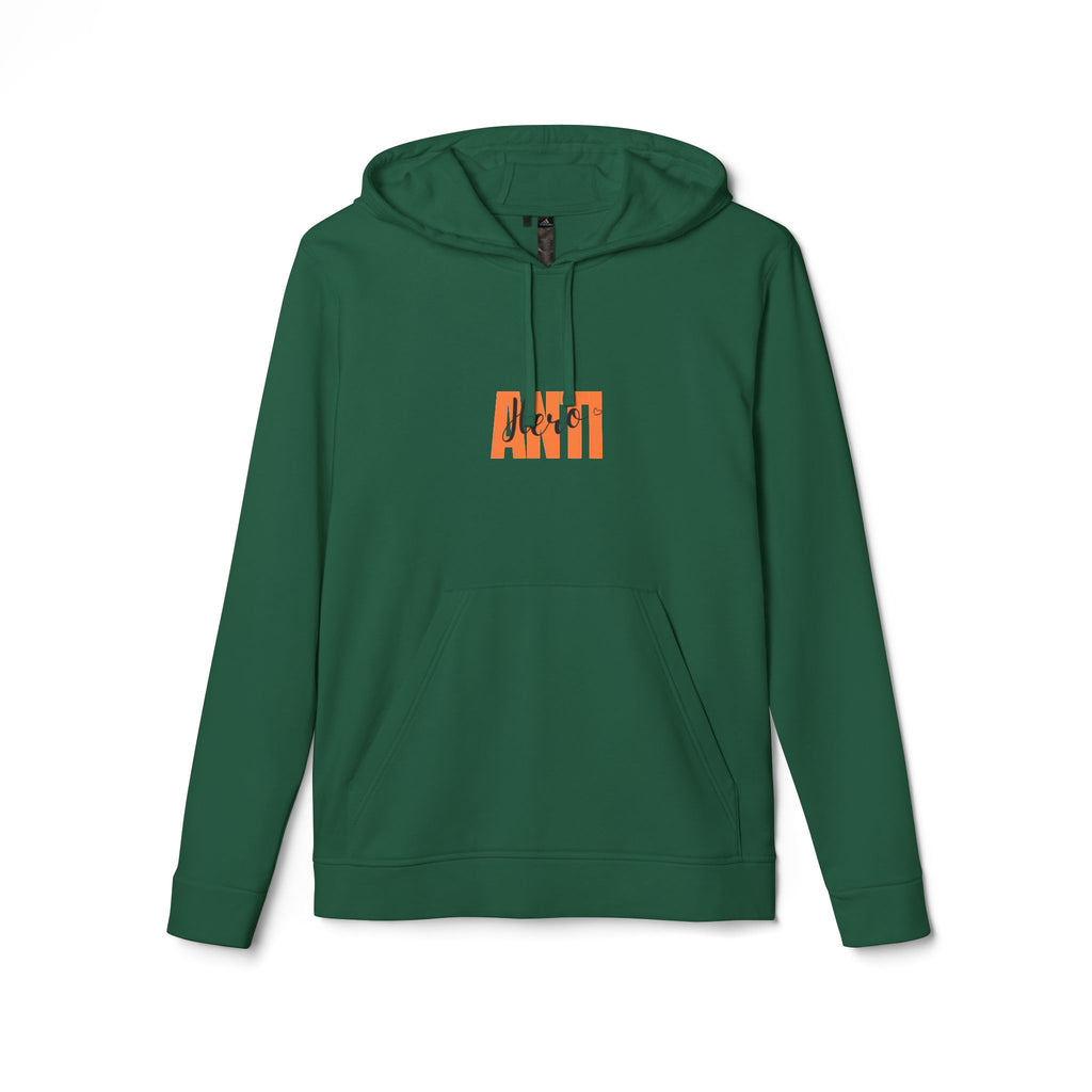 Anti Box Logo Hoodie — Minimal White Graphic Pullover
