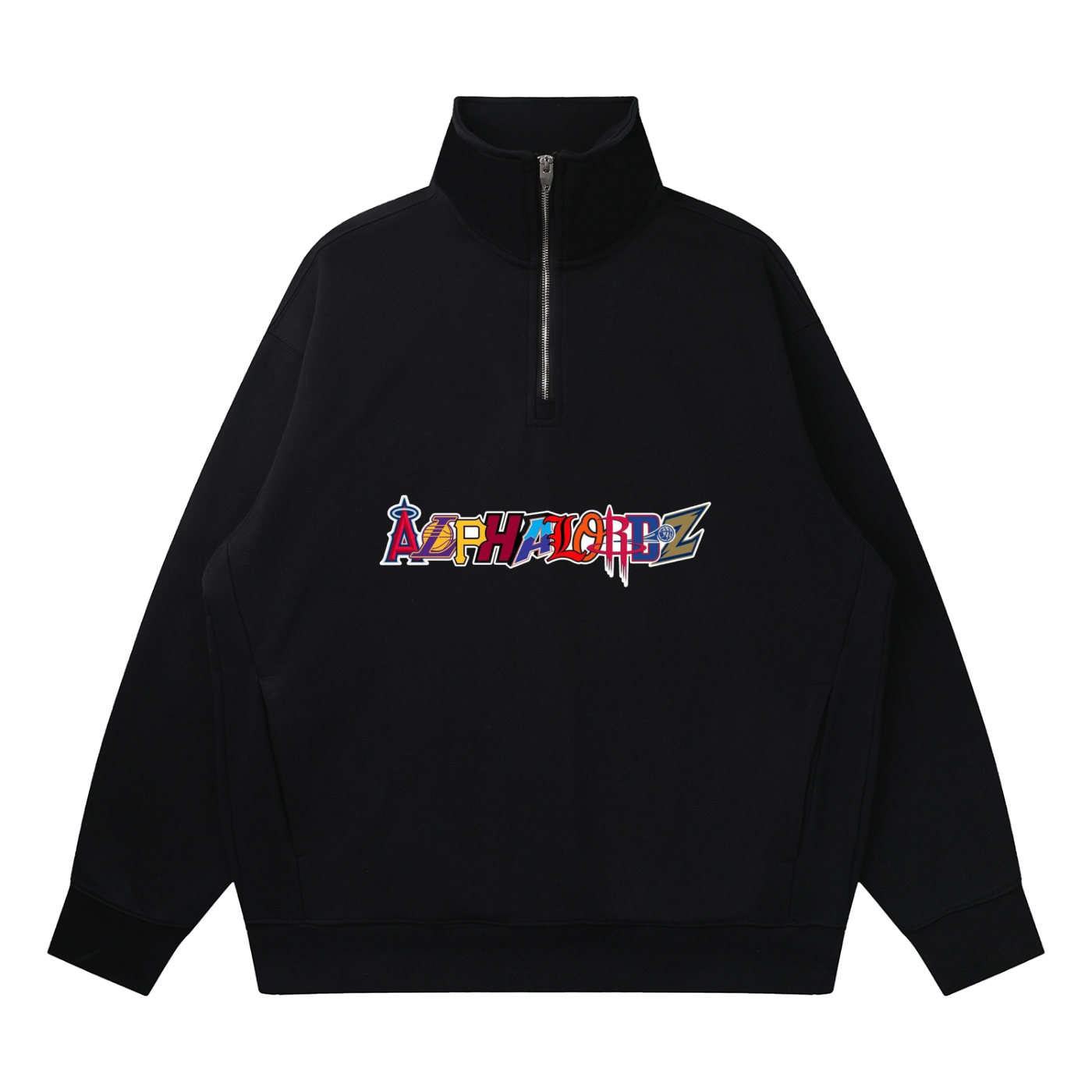 Quarter-Zip Drop Shoulder Sweatshirt