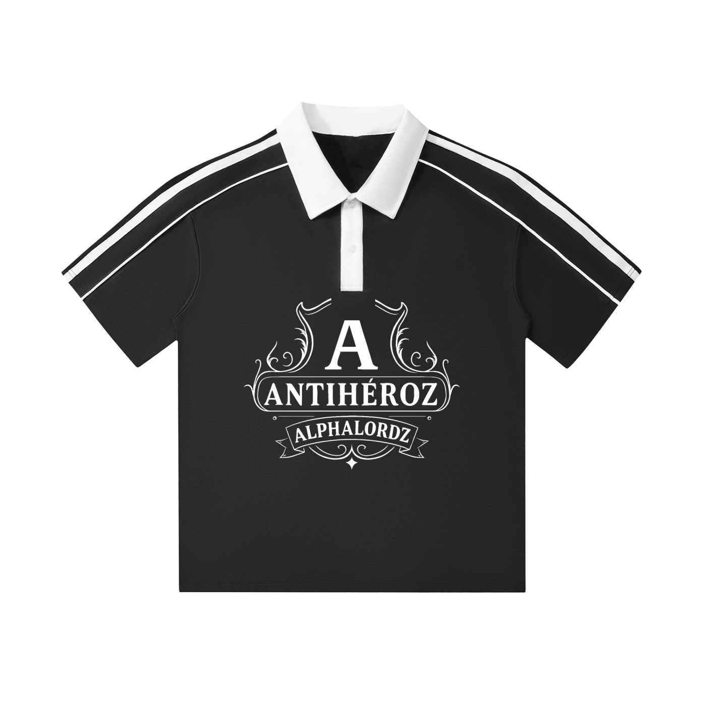 Contrast Collar Short-Sleeve Polo Shirt