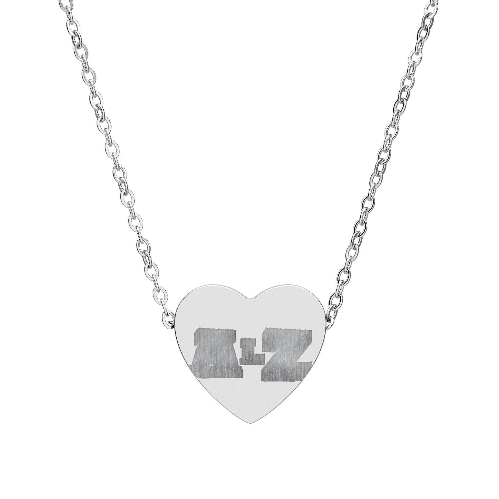 Engravable Heart Necklace — Personalized Initials Split-Piece Pendant