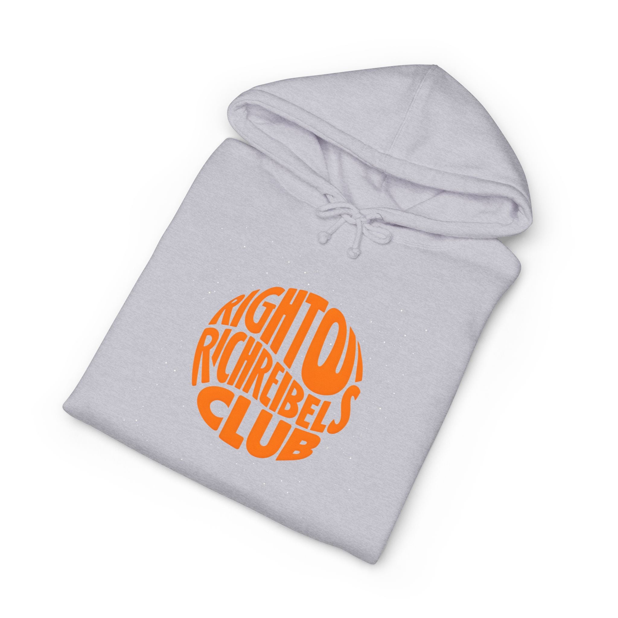 Hoodie — 'Righton Richrebels Club' Orange Logo & 'Anti' Back Graphic Hooded Sweatshirt