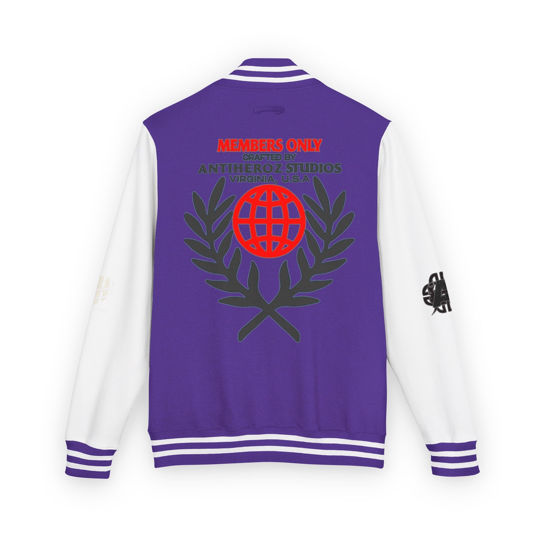 Members Only Letterman Jacket — Globe Crest Varsity Jacket